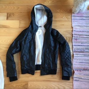 Forever 21 Sherpa Leather Jacket